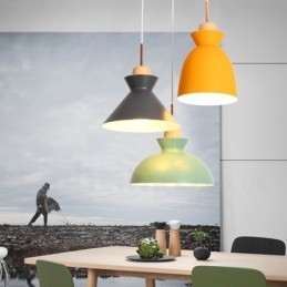 1-punktowa nowoczesna lampa wisząca ze stali z kloszem ze stopu aluminium