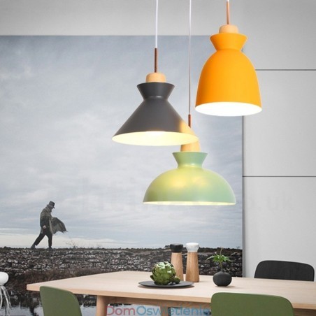 1-punktowa nowoczesna lampa wisząca ze stali z kloszem ze stopu aluminium 1-punktowa nowoczesna lampa wisząca ze stali z kloszem ze stopu aluminium