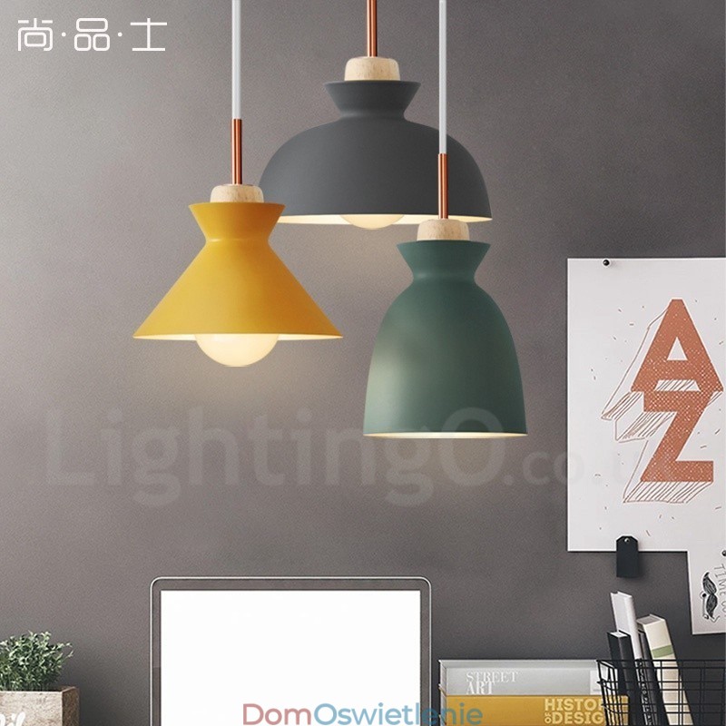 1-punktowa nowoczesna lampa wisząca ze stali z kloszem ze stopu aluminium