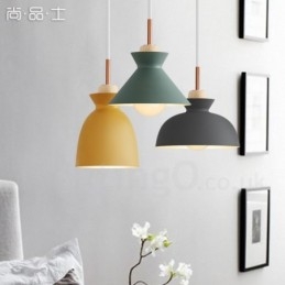 1-punktowa nowoczesna lampa wisząca ze stali z kloszem ze stopu aluminium
