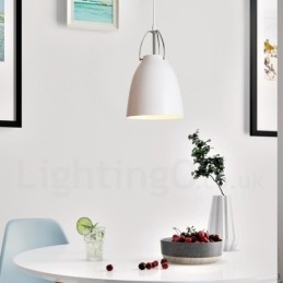 1 Lekka, nowoczesna, współczesna lampa wisząca ze stopu aluminium z kloszem ze stopu aluminium