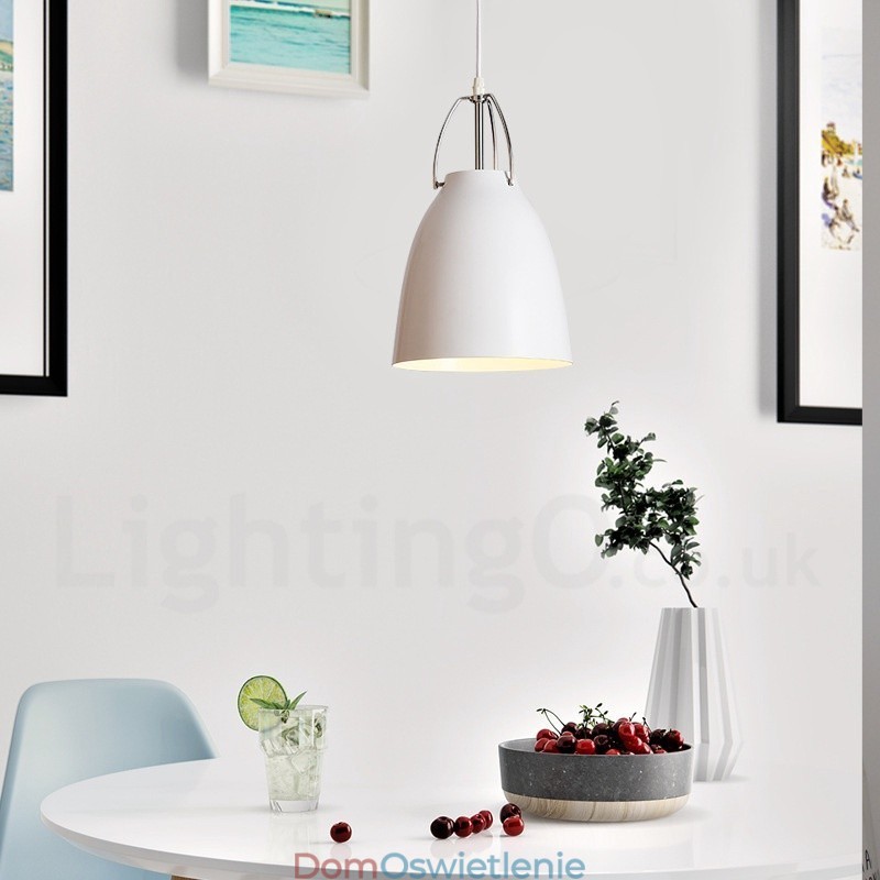 1 Lekka, nowoczesna, współczesna lampa wisząca ze stopu aluminium z kloszem ze stopu aluminium