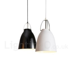 1 Lekka, nowoczesna, współczesna lampa wisząca ze stopu aluminium z kloszem ze stopu aluminium