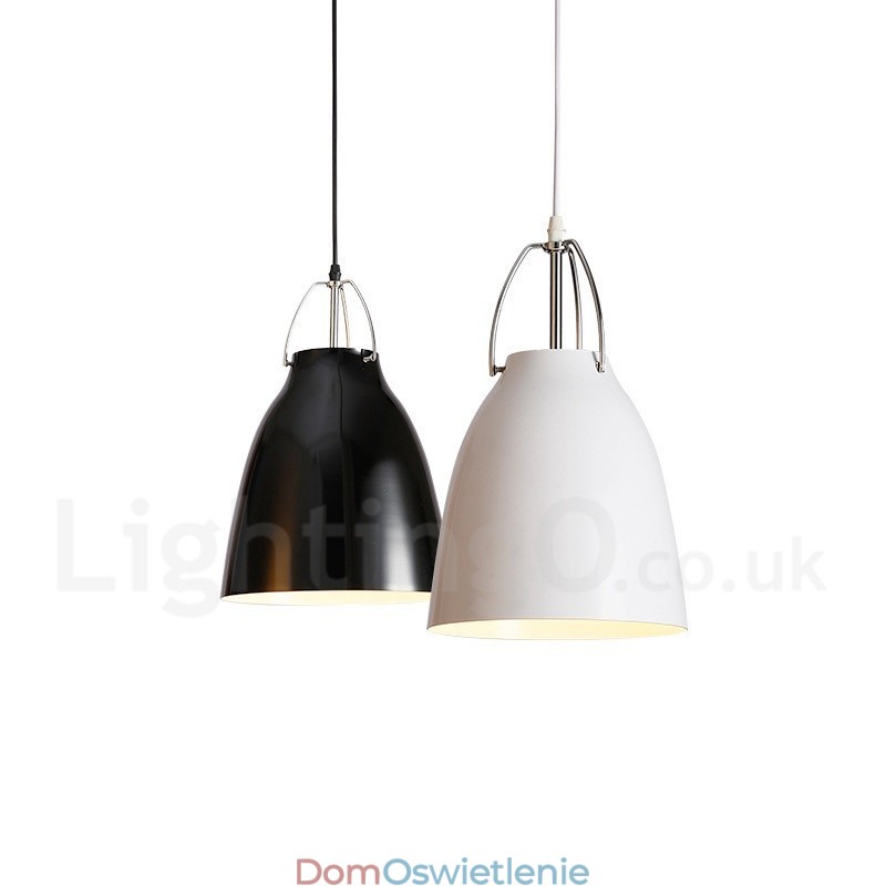 1 Lekka, nowoczesna, współczesna lampa wisząca ze stopu aluminium z kloszem ze stopu aluminium