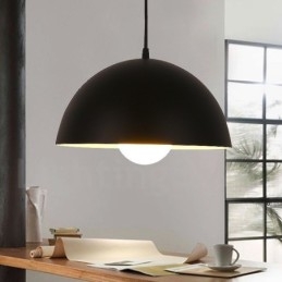 1-punktowa nowoczesna lampa wisząca ze stali z kloszem ze stopu aluminium