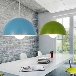 1-punktowa nowoczesna lampa wisząca ze stali z kloszem ze stopu aluminium