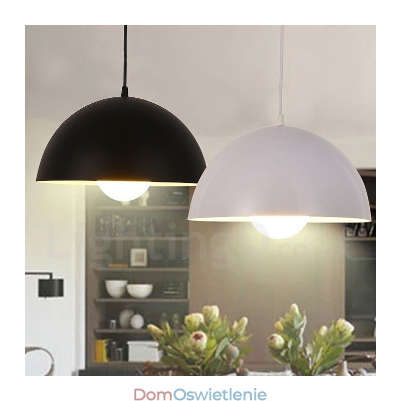 1-punktowa nowoczesna lampa wisząca ze stali z kloszem ze stopu aluminium