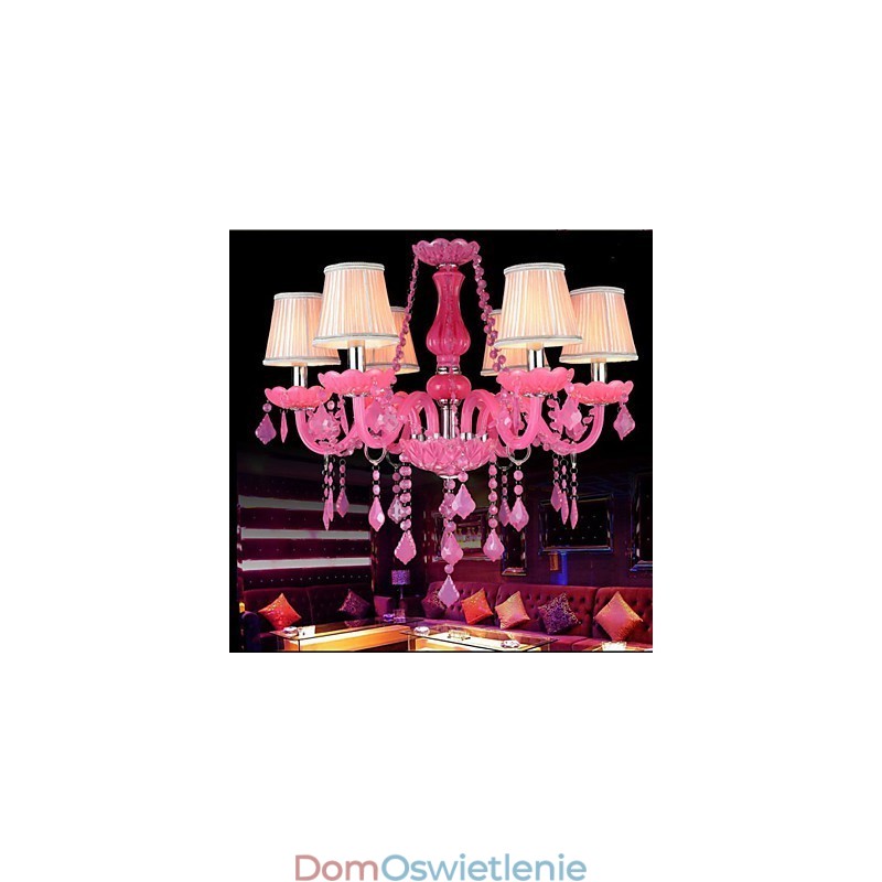 Lampa kawowa Project Light Candle Crystal Wisząca lampa różowa A