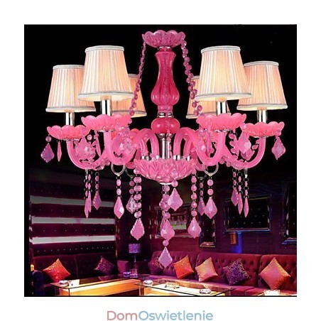 Lampa kawowa Project Light Candle Crystal Wisząca lampa różowa A Lampa kawowa Project Light Candle Crystal Wisząca lampa różowa A