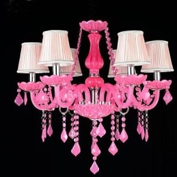 Lampa kawowa Project Light Candle Crystal Wisząca lampa różowa A