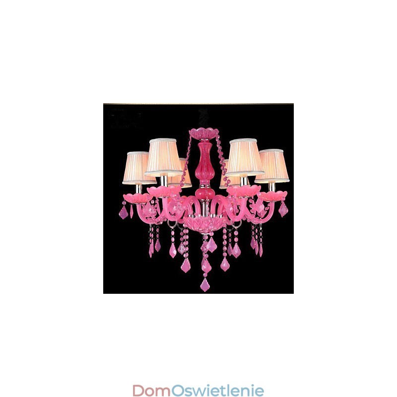 Lampa kawowa Project Light Candle Crystal Wisząca lampa różowa A