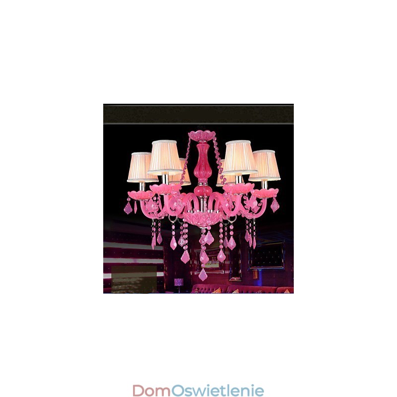 Lampa kawowa Project Light Candle Crystal Wisząca lampa różowa A