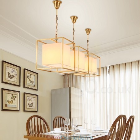 1-światłowa lampa wisząca retro rustykalna luksusowa mosiężna z abażurem z tkaniny 1-światłowa lampa wisząca retro rustykalna luksusowa mosiężna z abażurem z tkaniny