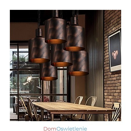 Żyrandol Rustykalny Lodge Drum Metalowa lampa wisząca Żyrandol Rustykalny Lodge Drum Metalowa lampa wisząca