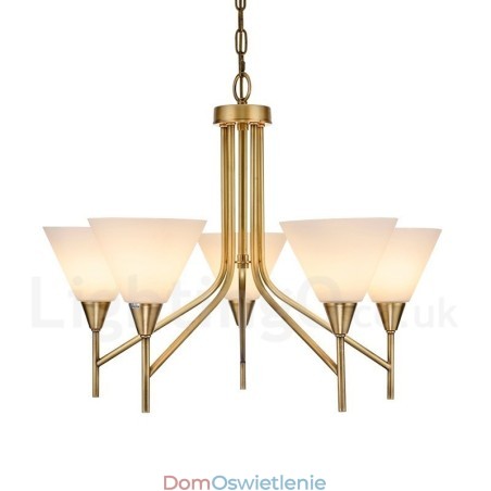 5-punktowa lampa wisząca retro rustykalna luksusowa mosiężna z kloszem szklanym 5-punktowa lampa wisząca retro rustykalna luksusowa mosiężna z kloszem szklanym