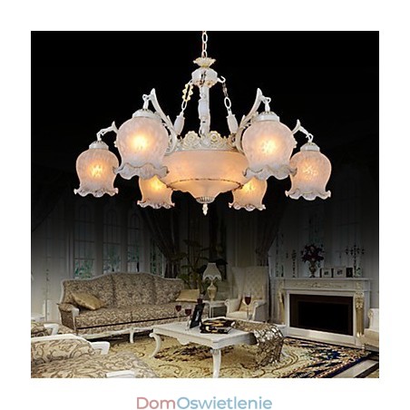 Żyrandol Biały Europejski Retro Klasyczny