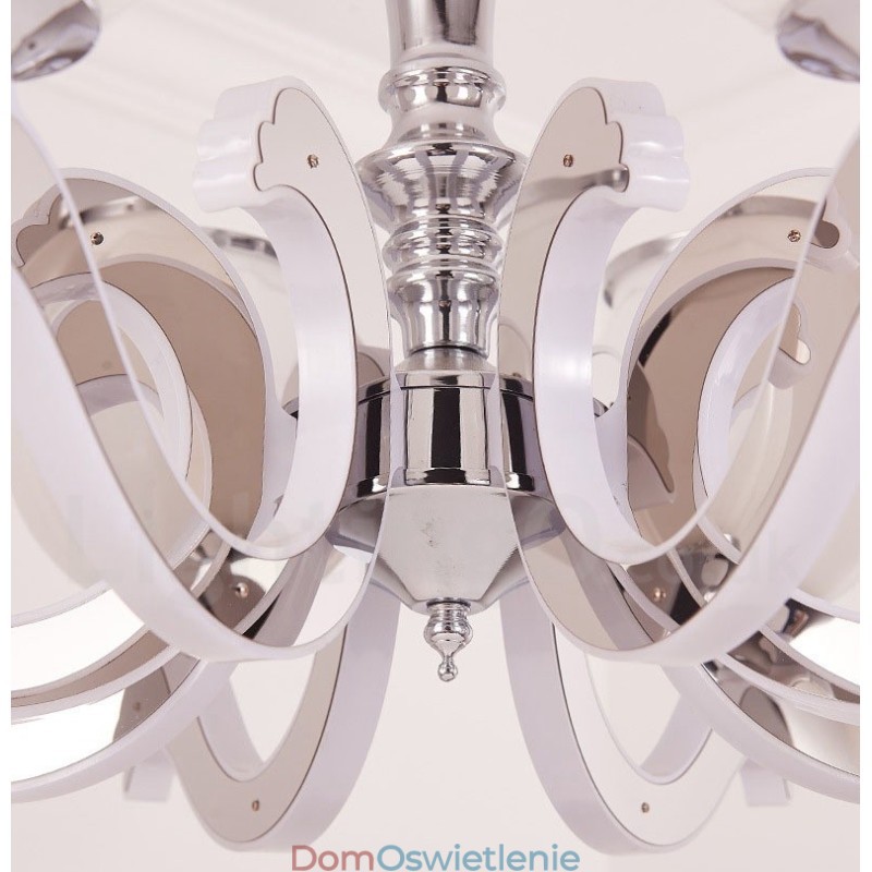 8-punktowy nowoczesny, współczesny luksusowy żyrandol wiszący z kloszem szklanym