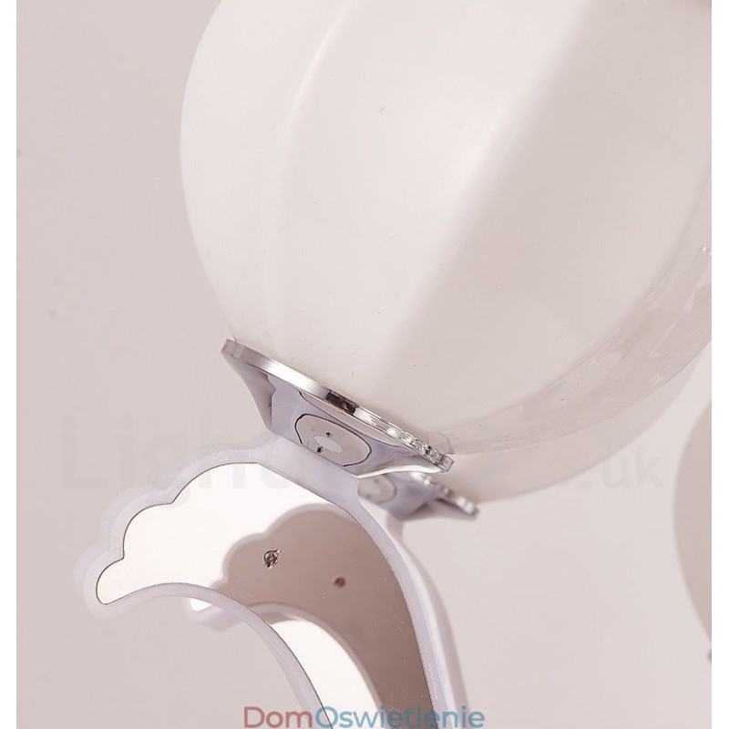 8-punktowy nowoczesny, współczesny luksusowy żyrandol wiszący z kloszem szklanym