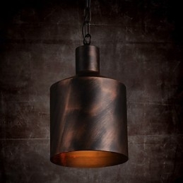 Żyrandol Rustykalny Lodge Drum Metalowa lampa wisząca