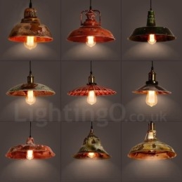 1 Światło Rustykalne Lodge Retro Vintage Wisząca Lampa Loft