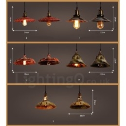 1 Światło Rustykalne Lodge Retro Vintage Wisząca Lampa Loft