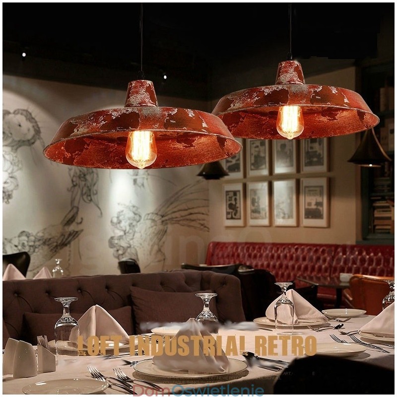 1 Światło Rustykalne Lodge Retro Vintage Wisząca Lampa Loft