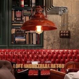 1 Światło Rustykalne Lodge Retro Vintage Wisząca Lampa Loft