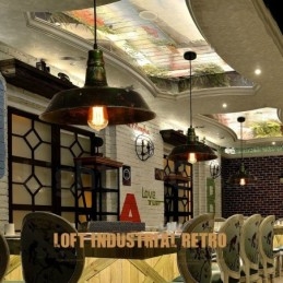 1 Światło Rustykalne Lodge Retro Vintage Wisząca Lampa Loft