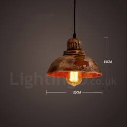 1 Światło Rustykalne Lodge Retro Vintage Wisząca Lampa Loft