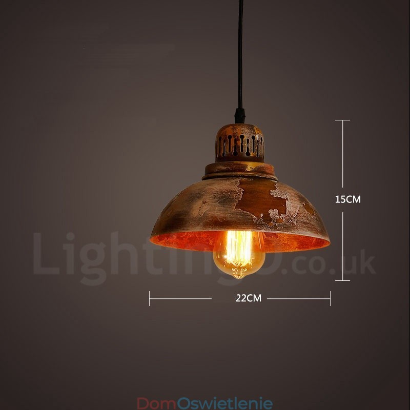 1 Światło Rustykalne Lodge Retro Vintage Wisząca Lampa Loft