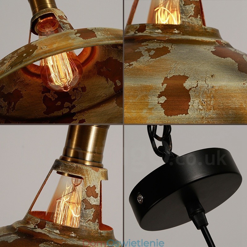 1 Światło Rustykalne Lodge Retro Vintage Wisząca Lampa Loft