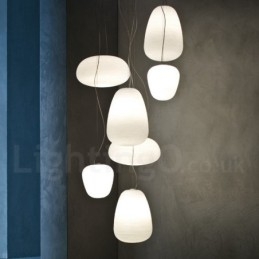 1 Światło Nowoczesna Współczesna Lampa Wisząca Sufitowa z Kloszem Szklanym