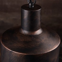 Żyrandol Rustykalny Lodge Drum Metalowa lampa wisząca