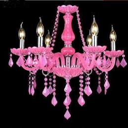 Lampa kawowa Project Light Candle Crystal Wisząca lampa różowa