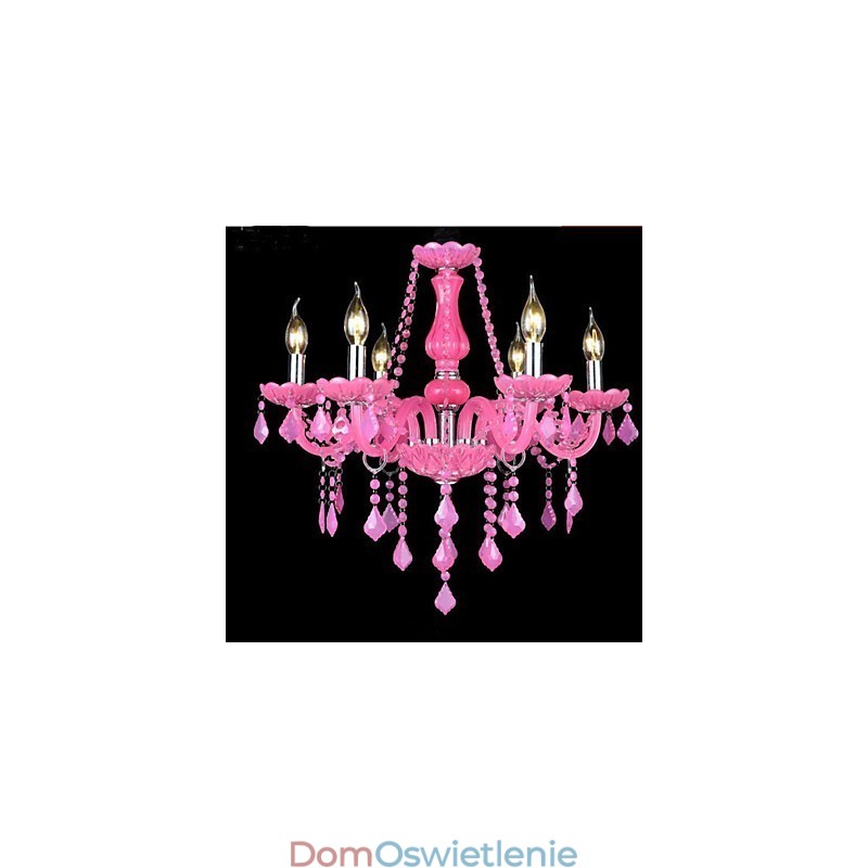 Lampa kawowa Project Light Candle Crystal Wisząca lampa różowa