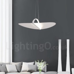Nowoczesna, współczesna lampa wisząca z 1 lampą akrylową i kloszem ze stali