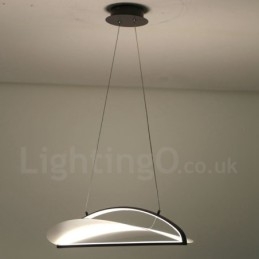 Nowoczesna, współczesna lampa wisząca z 1 lampą akrylową i kloszem ze stali