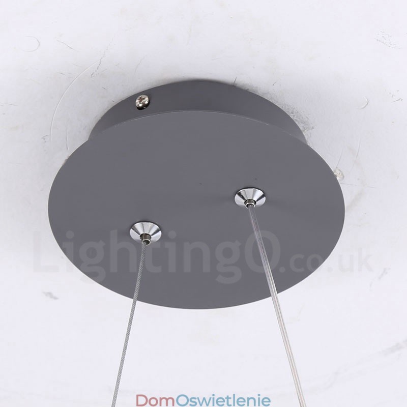 Nowoczesna, współczesna lampa wisząca z 1 lampą akrylową i kloszem ze stali