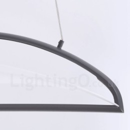 Nowoczesna, współczesna lampa wisząca z 1 lampą akrylową i kloszem ze stali