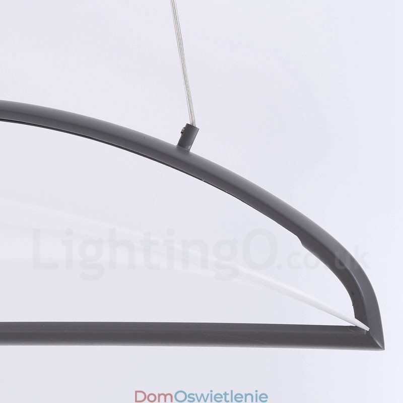 Nowoczesna, współczesna lampa wisząca z 1 lampą akrylową i kloszem ze stali