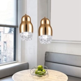 Nowoczesna, współczesna lampa wisząca ze stopu aluminium z 1 lampą i kloszem akrylowym