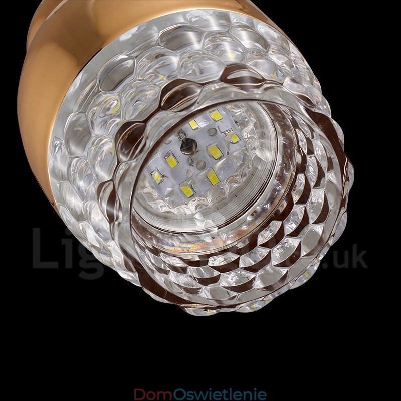 Nowoczesna, współczesna lampa wisząca ze stopu aluminium z 1 lampą i kloszem akrylowym