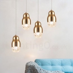 Nowoczesna, współczesna lampa wisząca ze stopu aluminium z 1 lampą i kloszem akrylowym
