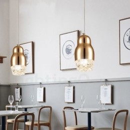Nowoczesna, współczesna lampa wisząca ze stopu aluminium z 1 lampą i kloszem akrylowym