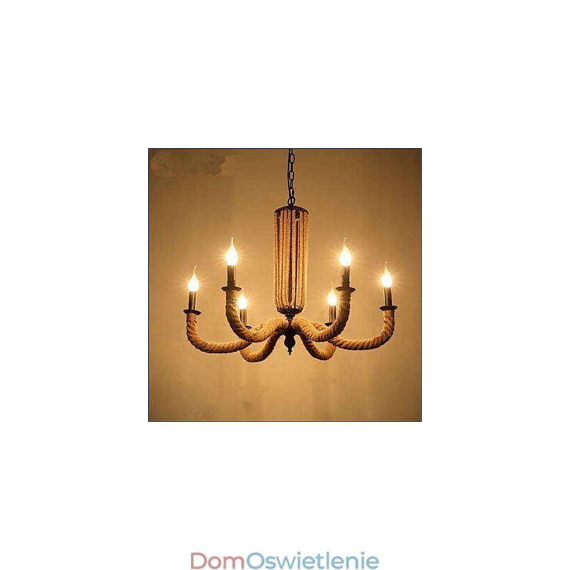 Żyrandol retro z liny żelaznej