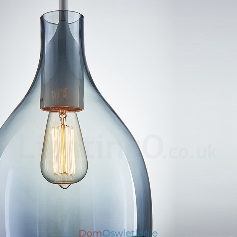 Nowoczesna, współczesna lampa wisząca ze szkła z 1 kloszem
