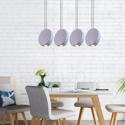 Nowoczesna, współczesna lampa wisząca ze stopu aluminium z 1 światłem i kloszem ze stopu aluminium
