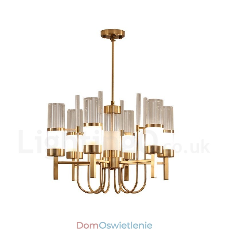 Rustykalny Lodge Nowoczesny Współczesny 6-punktowy żyrandol ze stali z kloszem szklanym