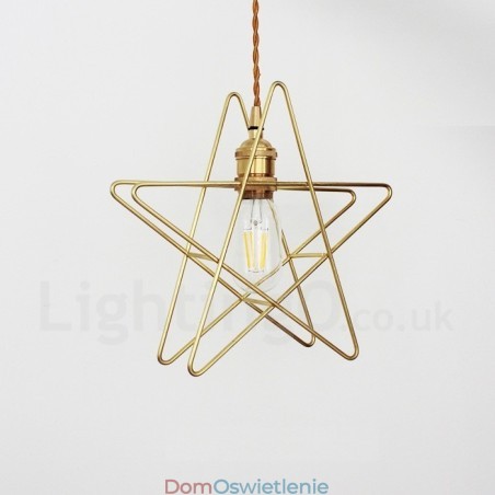 Nowoczesna współczesna lampa wisząca z mosiądzu z 1 światłem i kloszem Nowoczesna współczesna lampa wisząca z mosiądzu z 1 światłem i kloszem