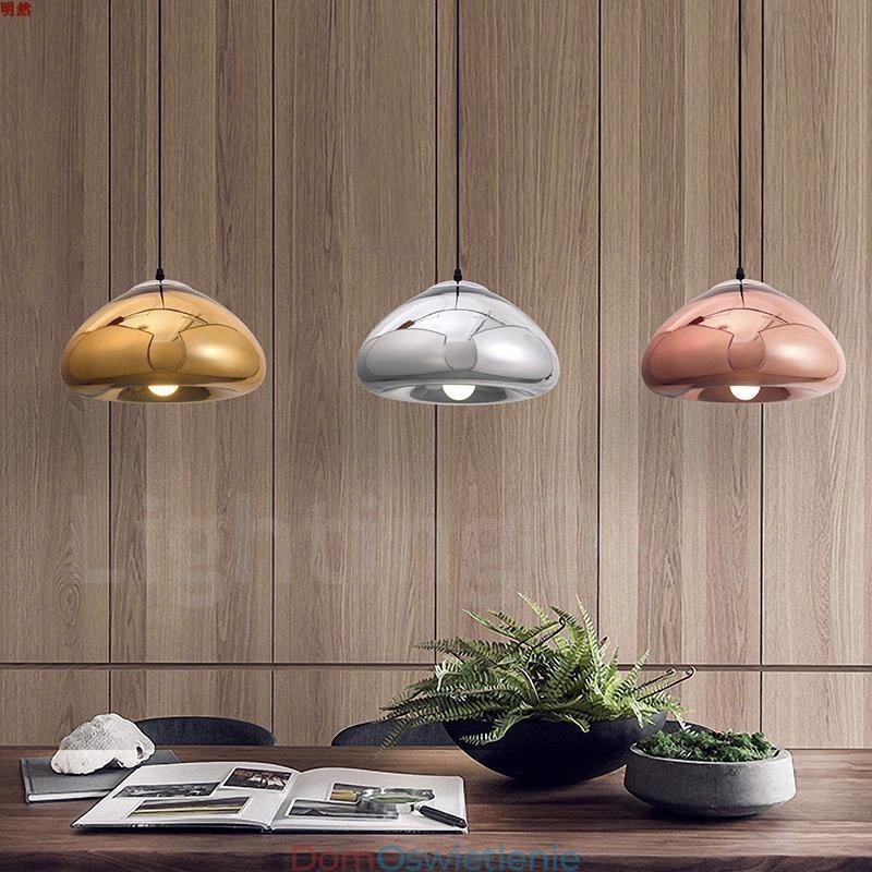 Nowoczesna, współczesna lampa wisząca ze szkła z 1 kloszem